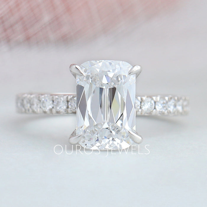 Criss-Cut Diamond Solitaire Accent Wedding Ring