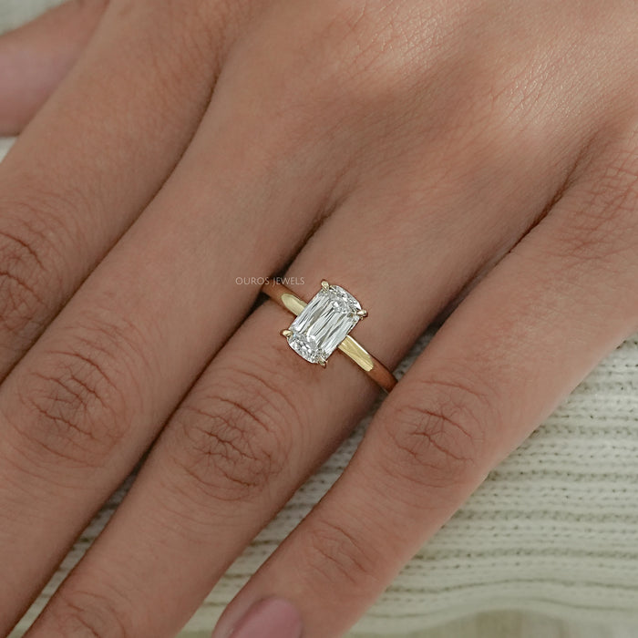 Solitaire Criss Cut Lab Grown Diamond Ring