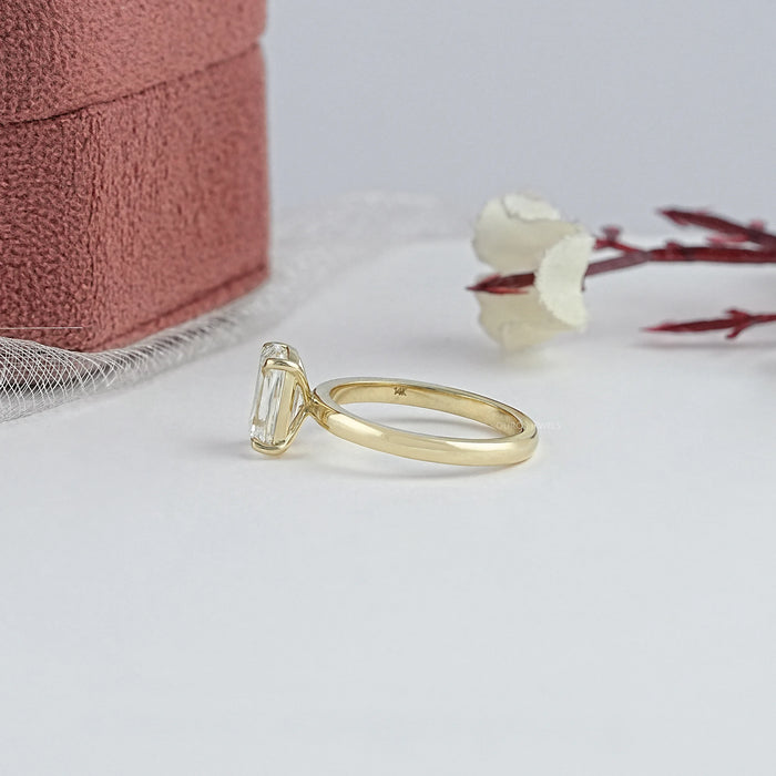 Solitaire Criss Cut Lab Grown Diamond Ring