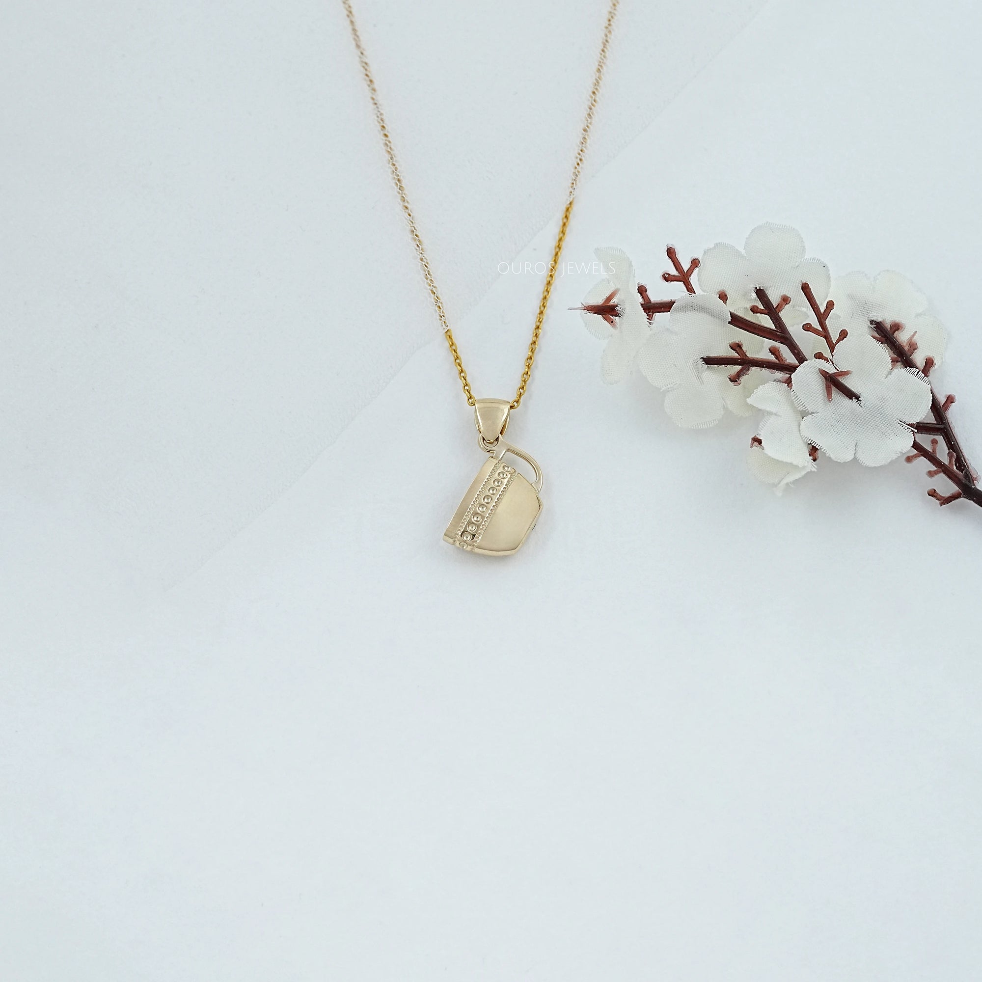 Round Diamond Chai Charm Pendant Necklace 