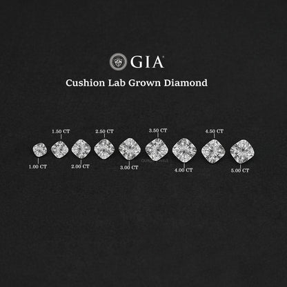 Certified Cushion Cut Lab Grown Diamond GIA Certified Diamond