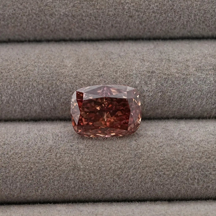 Loose Deep Red Cushion Cut Lab Grown Diamond