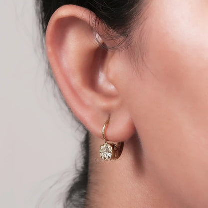 Cushion Lab Diamond Drop Dangle Earring