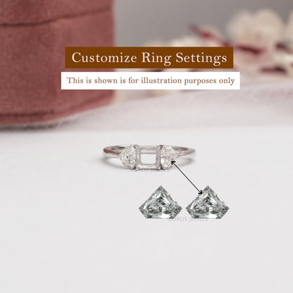 Step Cut Bullet Shape Lab Diamond Matching Pair Loose