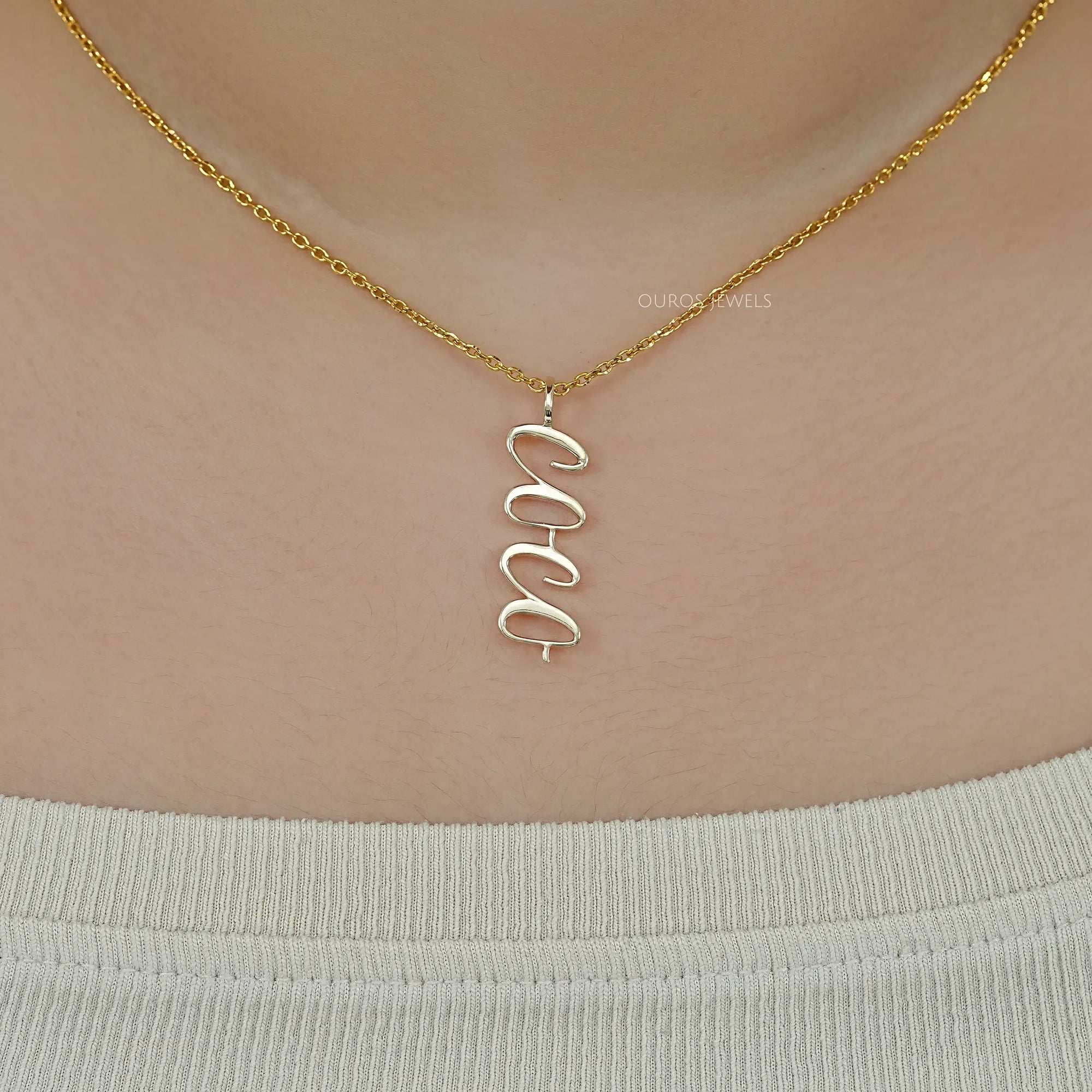Round Diamond Chai Charm Pendant Necklace 