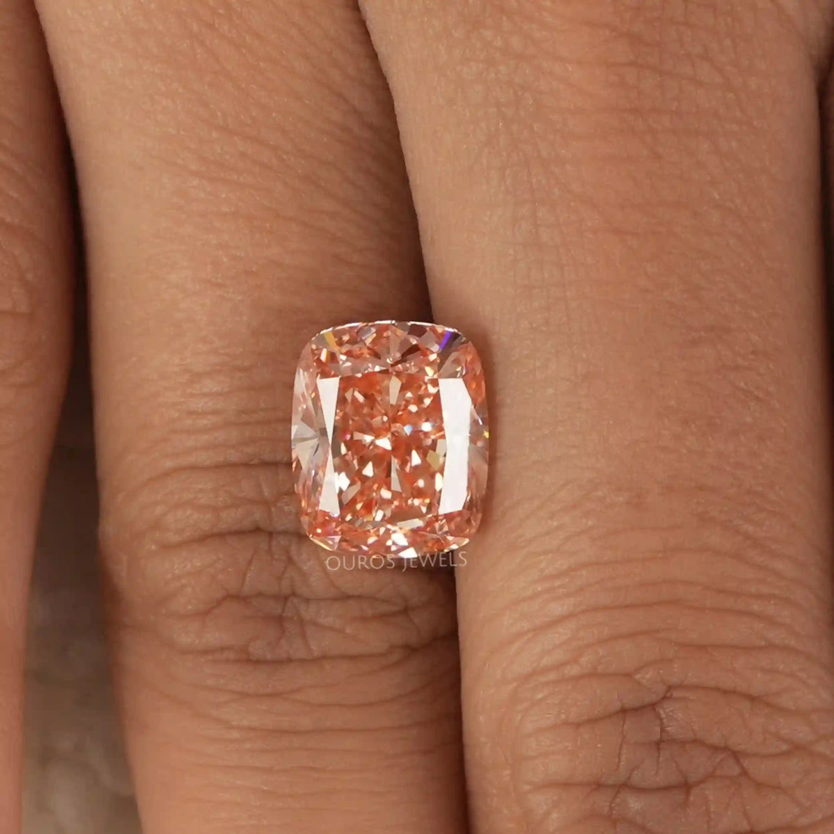 5.50 Carat Pink Cushion Cut Lab Grown Diamond Loose