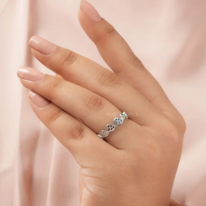 Fancy Color Round Diamond Eternity Wedding Band