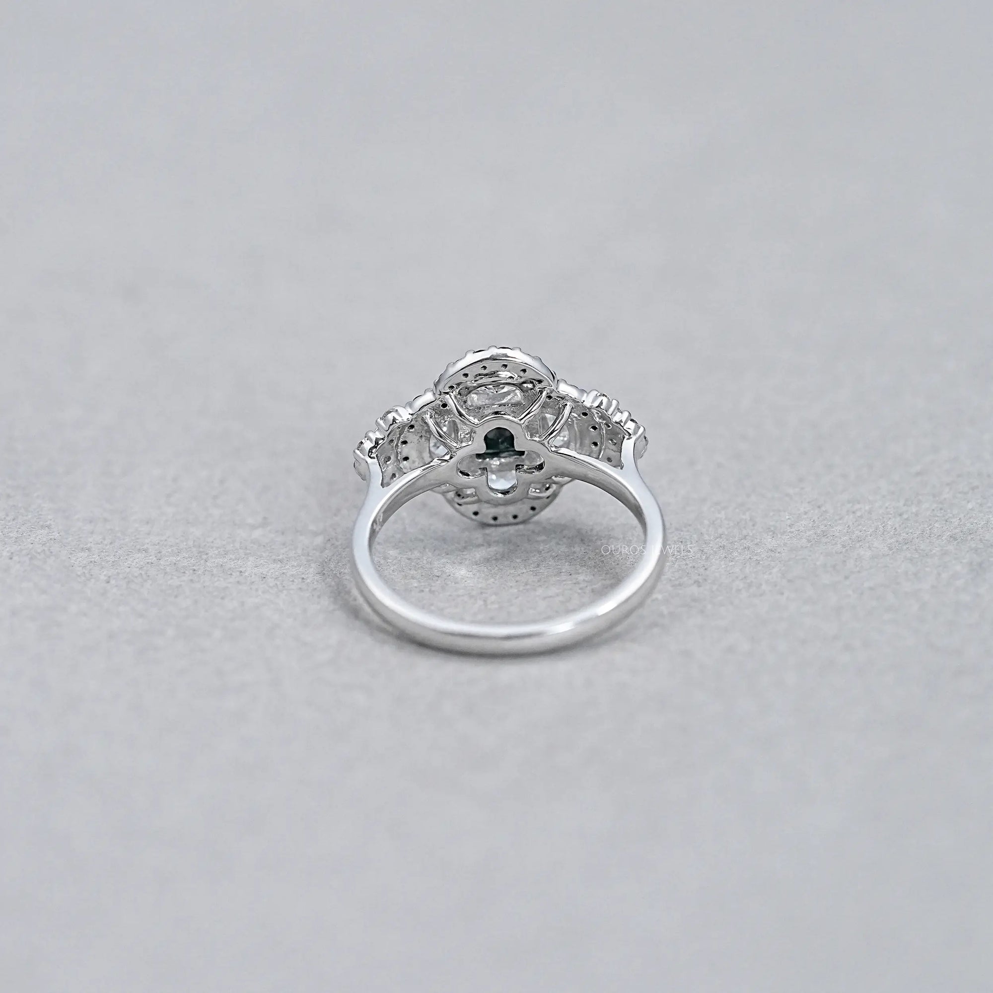 Halo Moon Halo Black Diamond Engagement Ring Rings