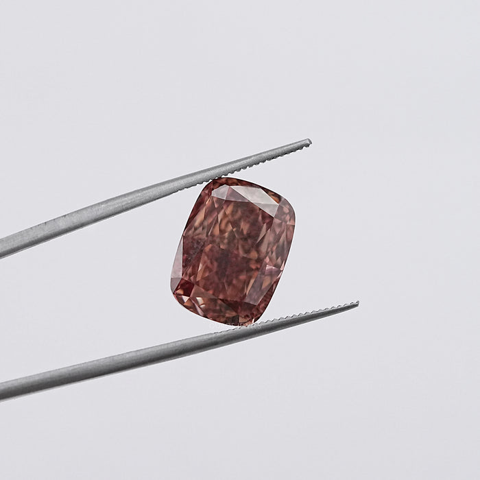 Loose Deep Red Cushion Cut Lab Grown Diamond