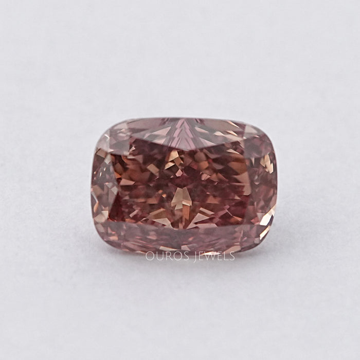 Loose Deep Red Cushion Cut Lab Grown Diamond