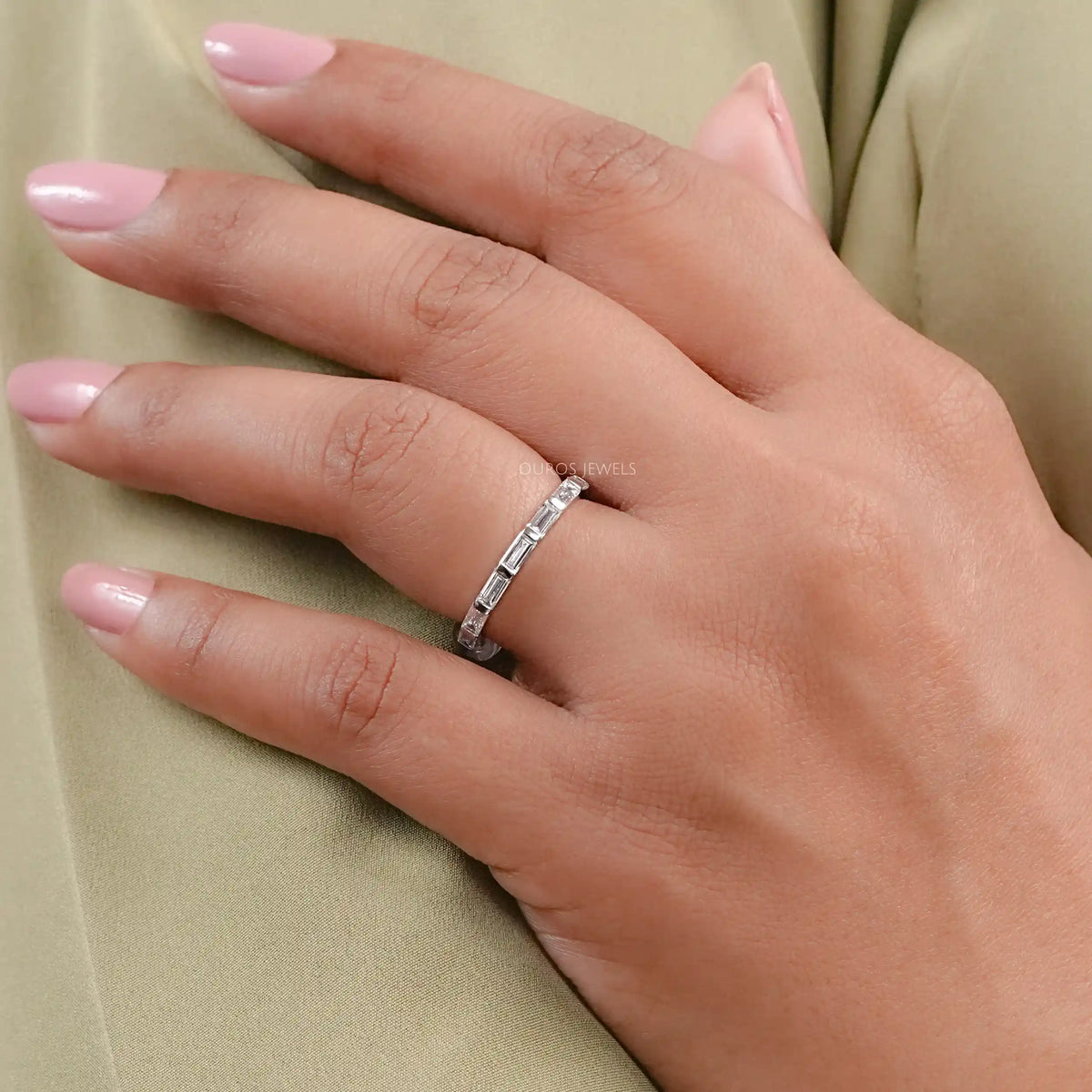Baguette Cut Lab Grown Diamond Full Eternity Band