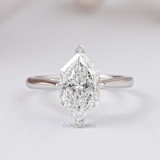 top view of dutch marquise cut diamond solitaire engagement ring