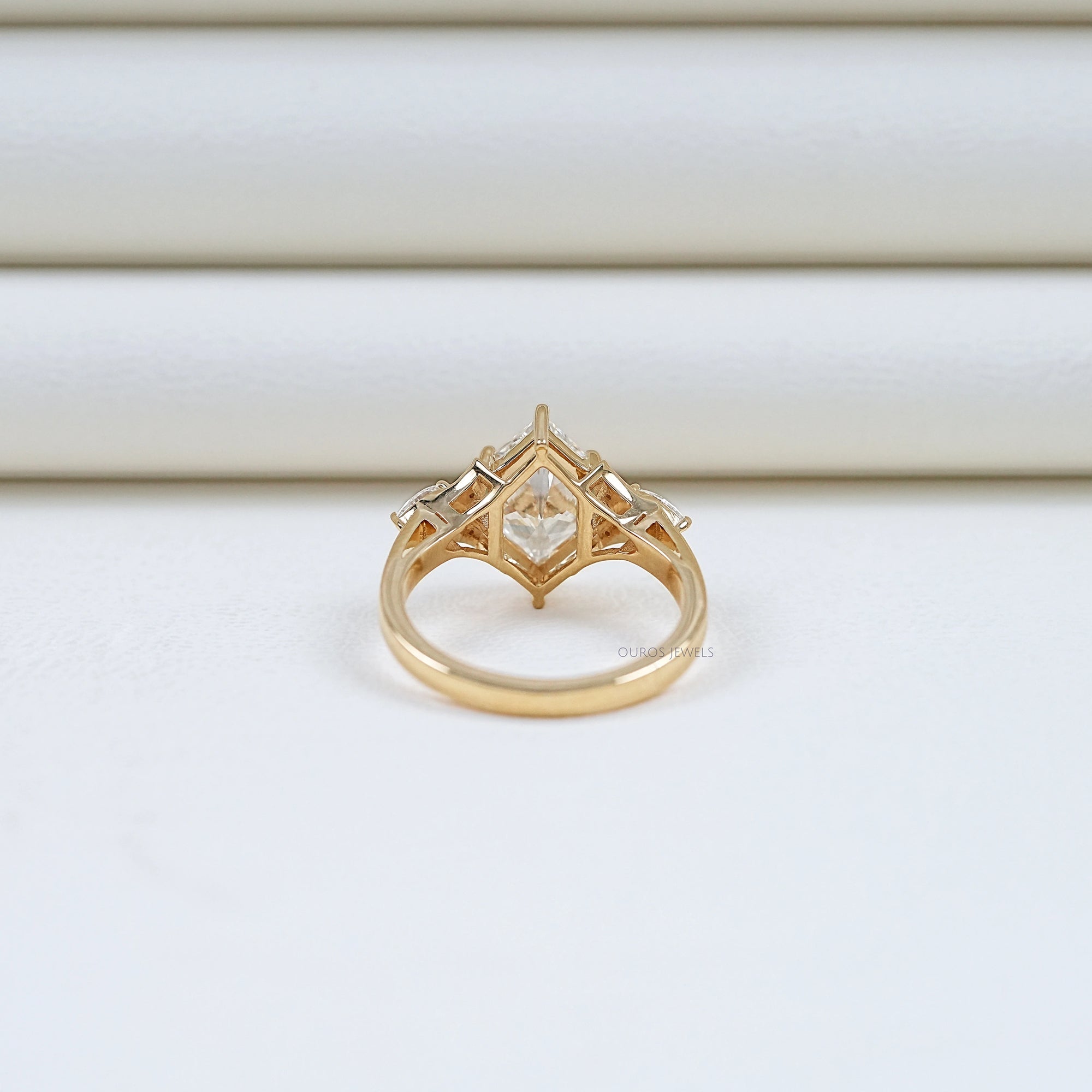 Dutch Marquise Cut Three Stone Engagement Ring Ring