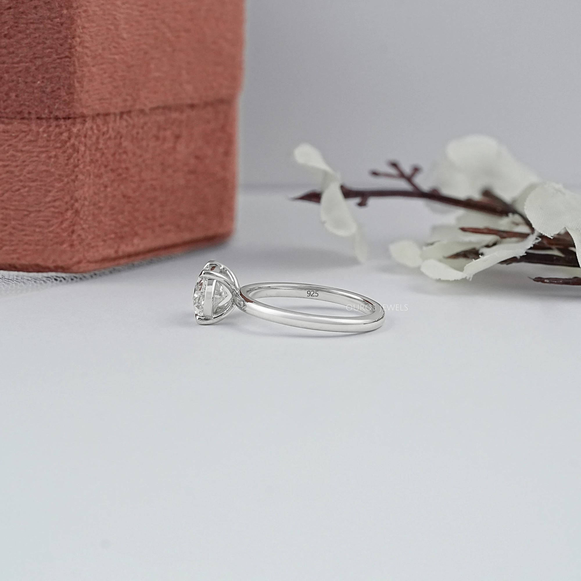 Pear Shaped Diamond Solitaire Bezel Set Ring