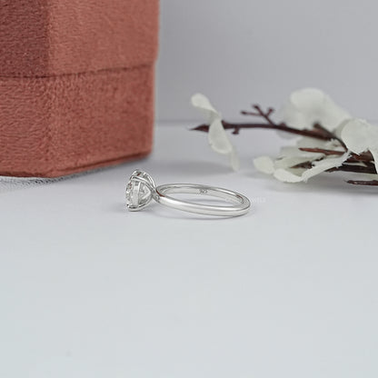 Pear Shaped Diamond Solitaire Bezel Set Ring