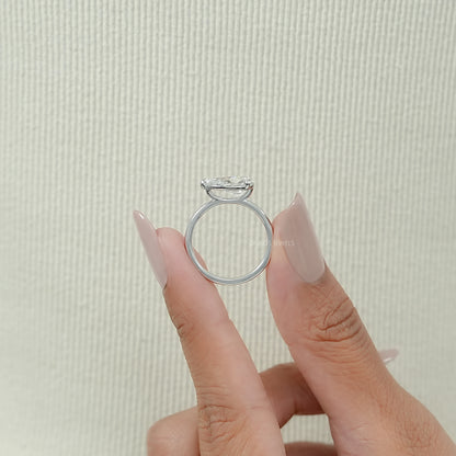 Pear Shaped Diamond Solitaire Bezel Set Ring
