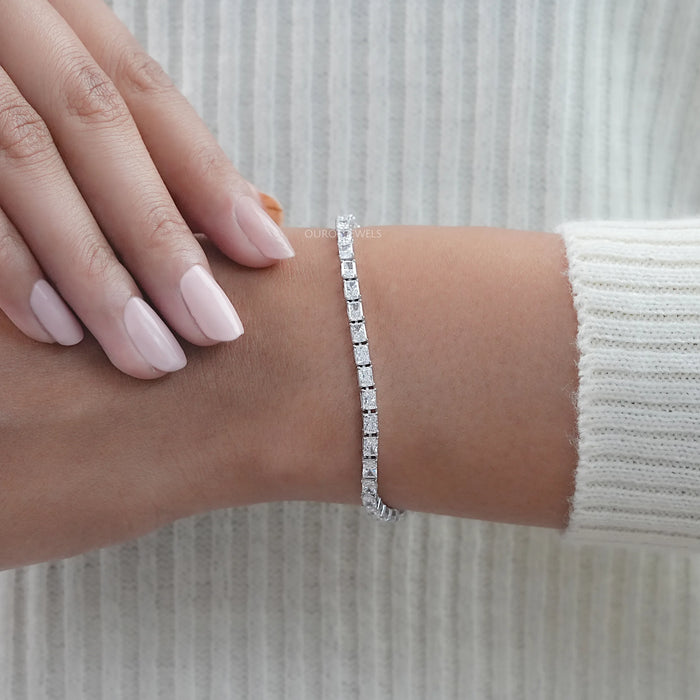 East West Radiant Lab Diamond Tennis Bracelet 