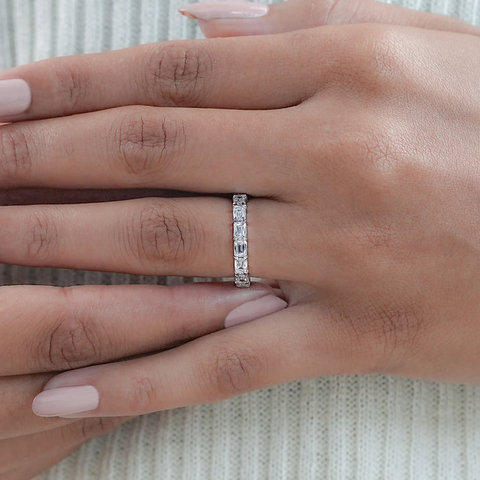 Criss Cut East West Lab Grown Diamond Eternity Band 