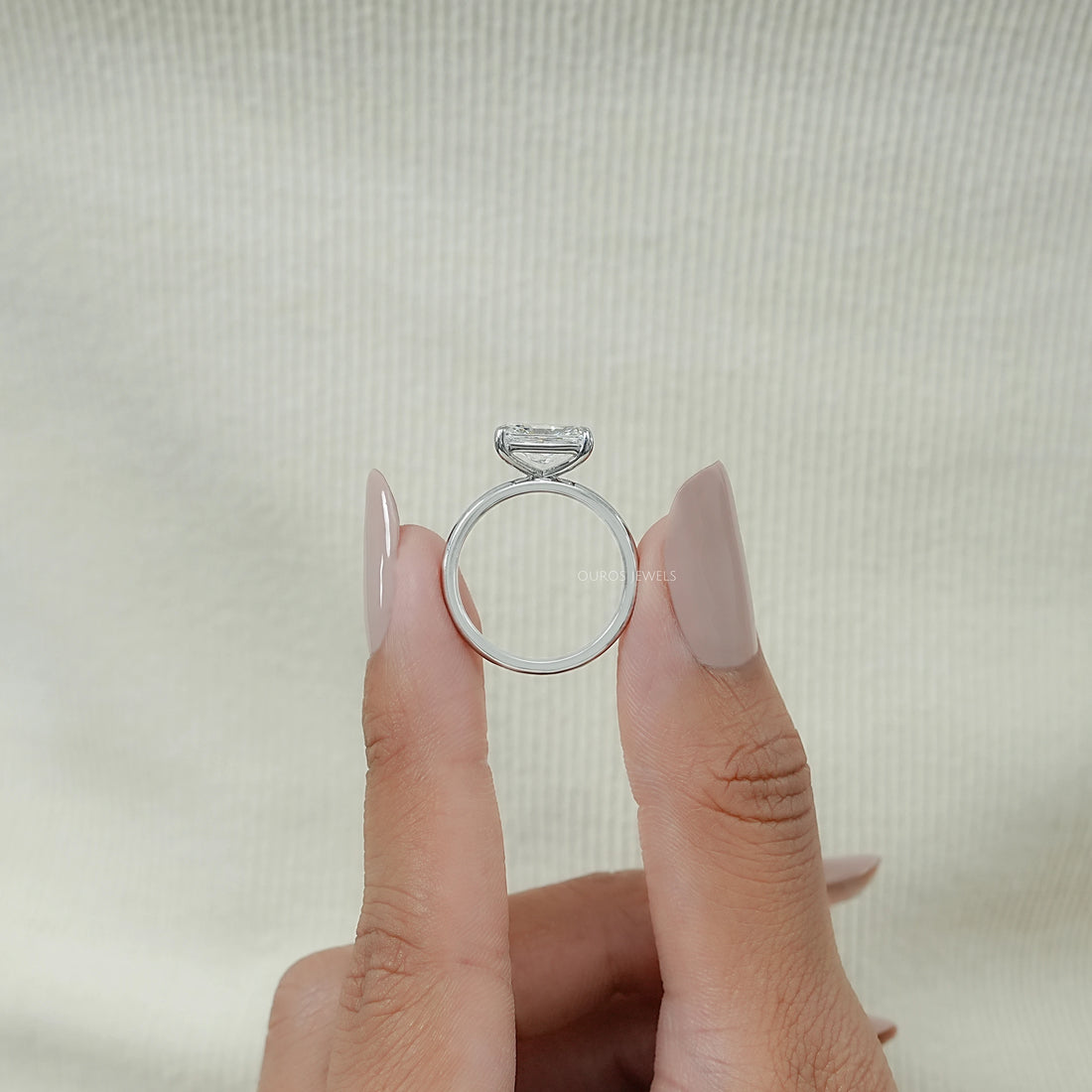 East West Radiant Lab Diamond Solitaire Ring Rings
