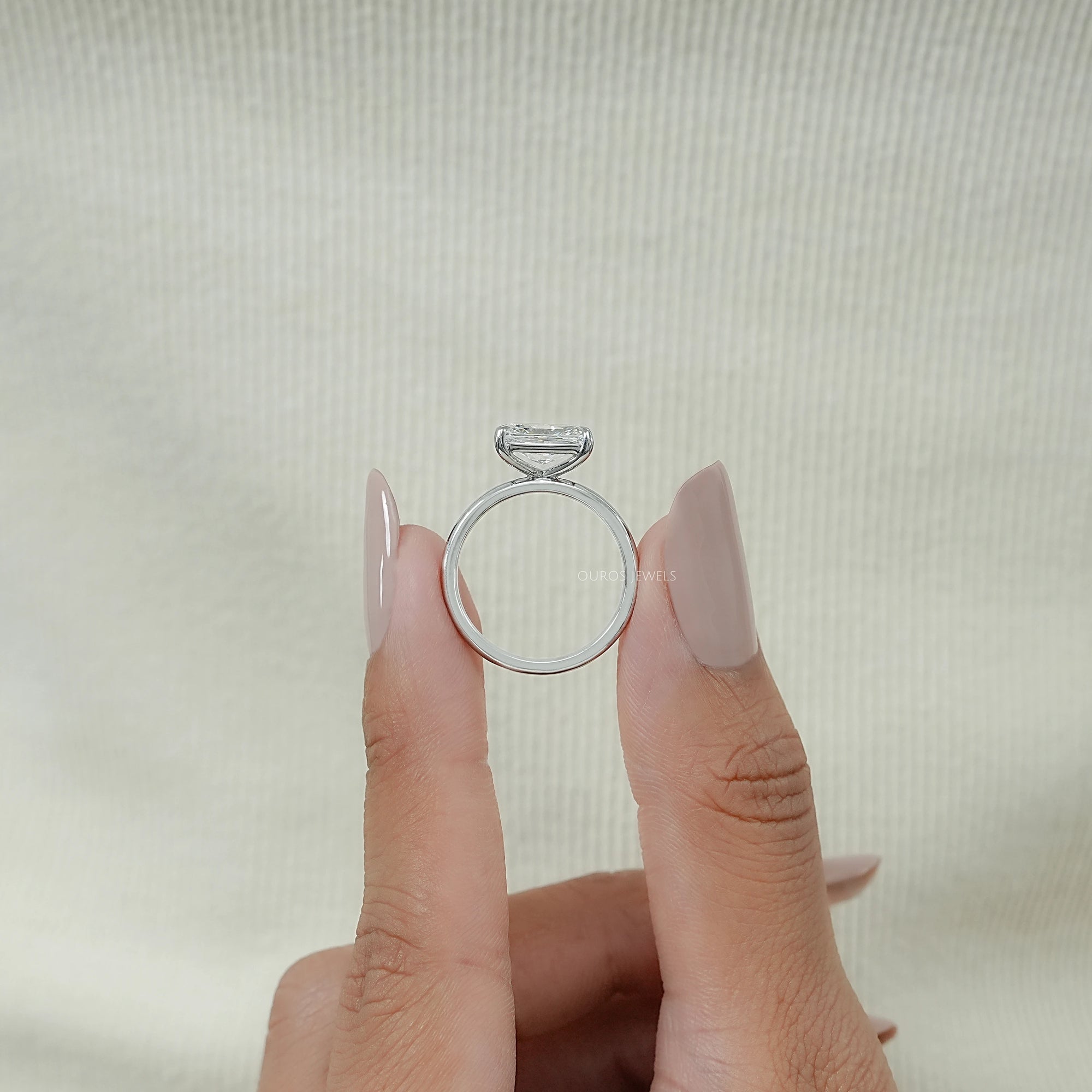 East West Radiant Lab Diamond Solitaire Ring Rings