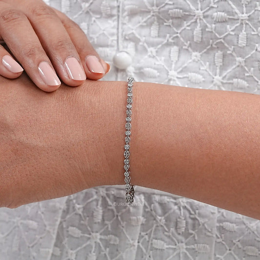 Chocolate Round Cluster Diamond Bracelet Bracelet