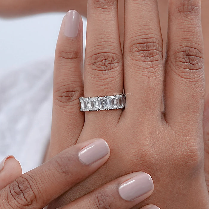 7 Stone Criss Cut Wedding Band