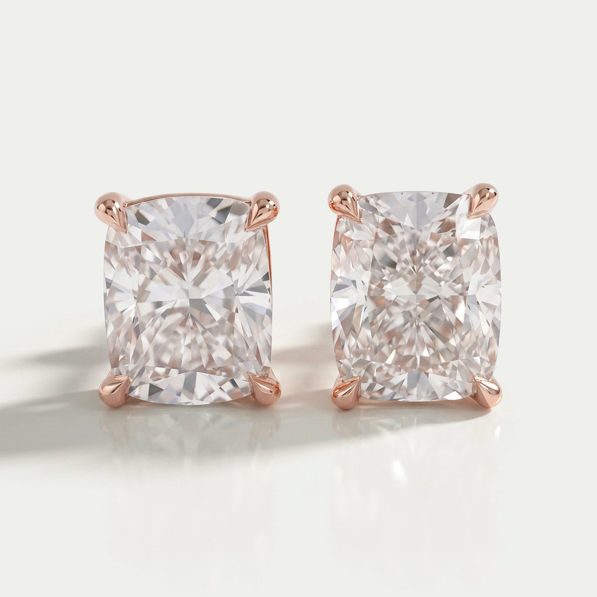 Elongated Cushion Cut Lab Grown Studs Earring