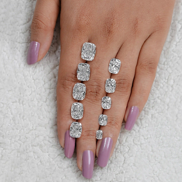 Elongated Certified Cushion Man Made Diamond