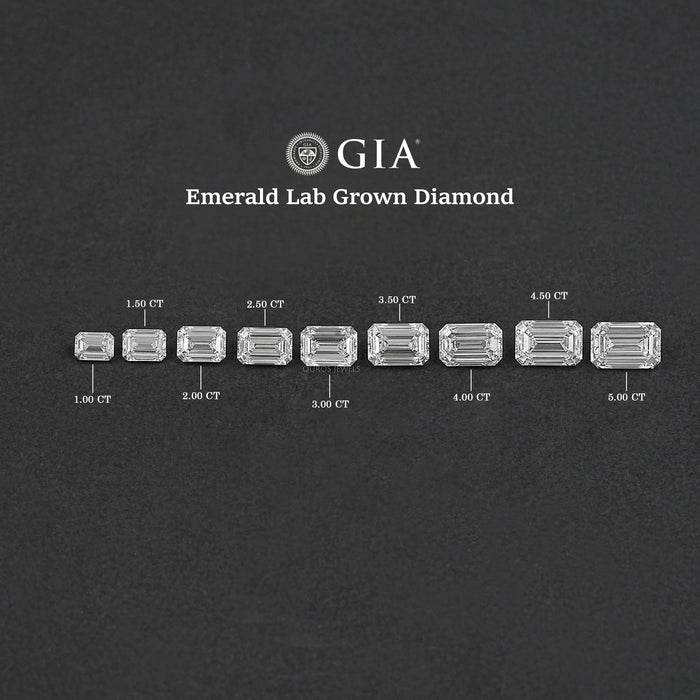 Emerald Cut Lab Grown Loose Diamonds