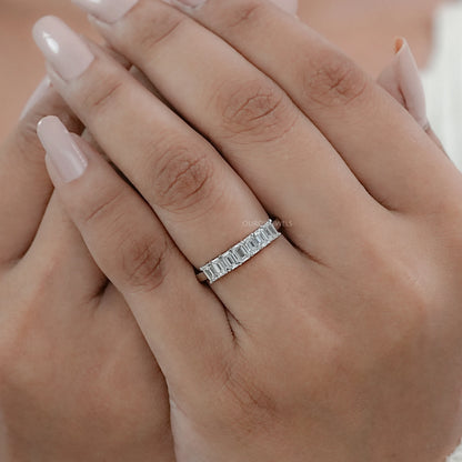 Seven Stone Lab Diamond Wedding Band Rings