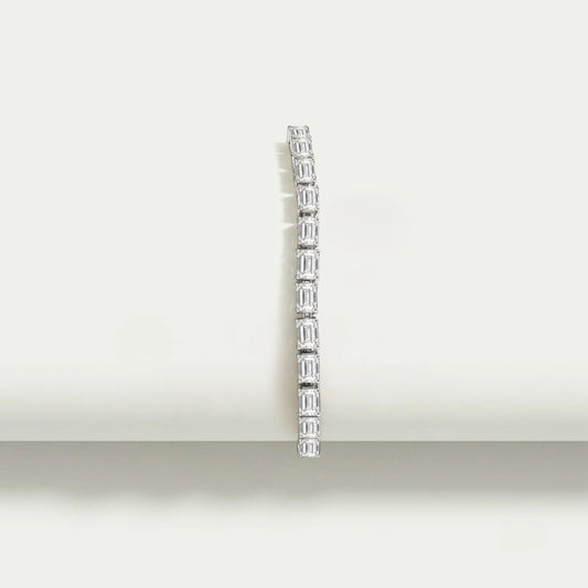 Emerald Cut Lab Diamond Line Bracelet