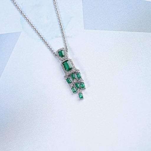 Emerald Gemstone Necklace Set