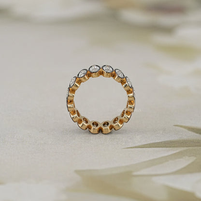 Old Mine Cushion Cut Lab Diamond Triple Band Ring 