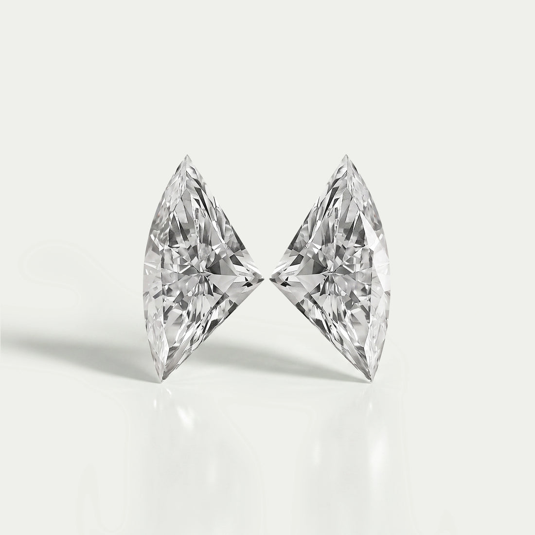 Antique Fan Cut Lab Diamond Pair Loose
