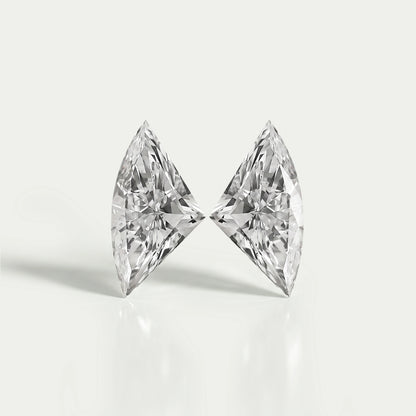 Antique Fan Cut Lab Diamond Pair Loose