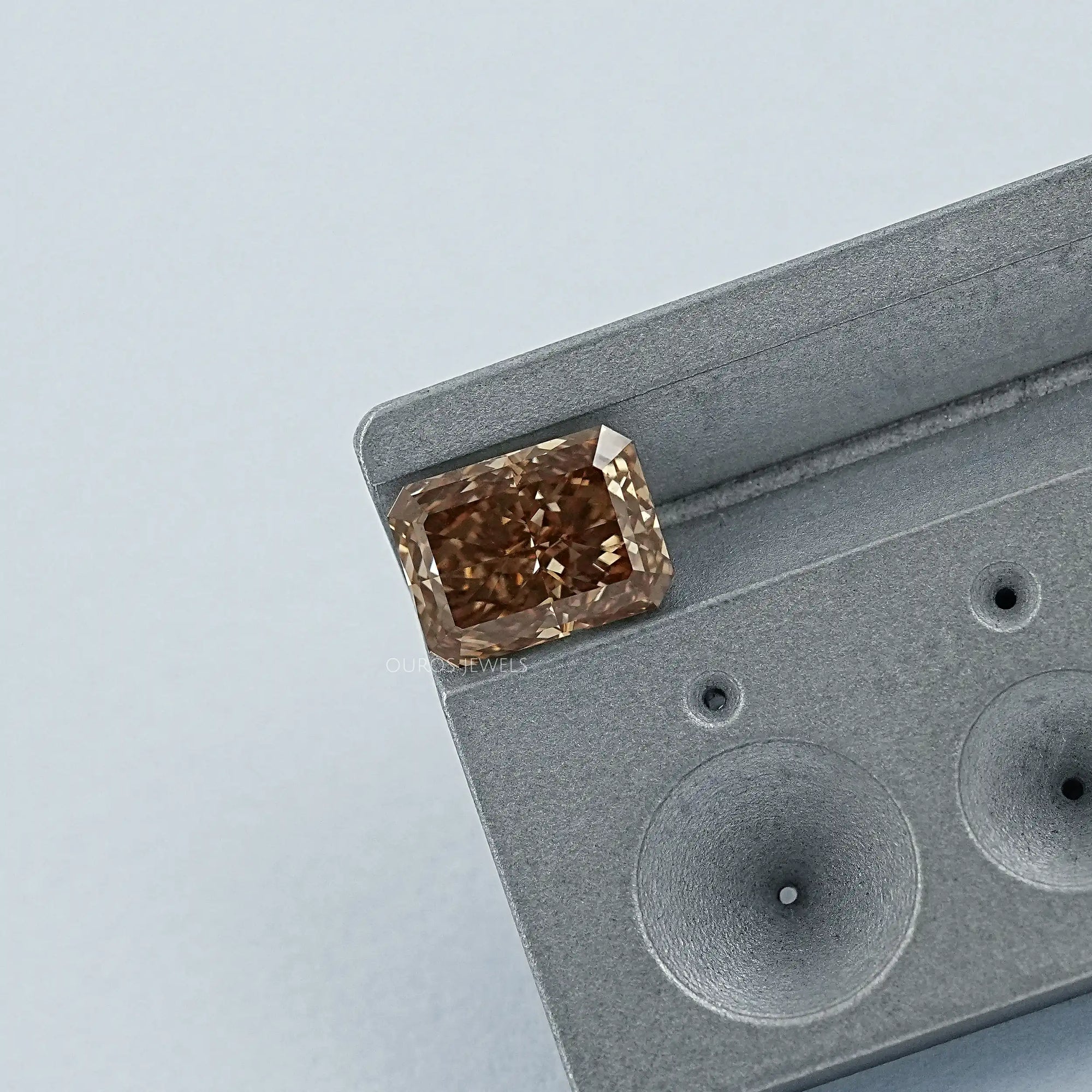Rose Cut Yellow Square Radiant Cut Diamond