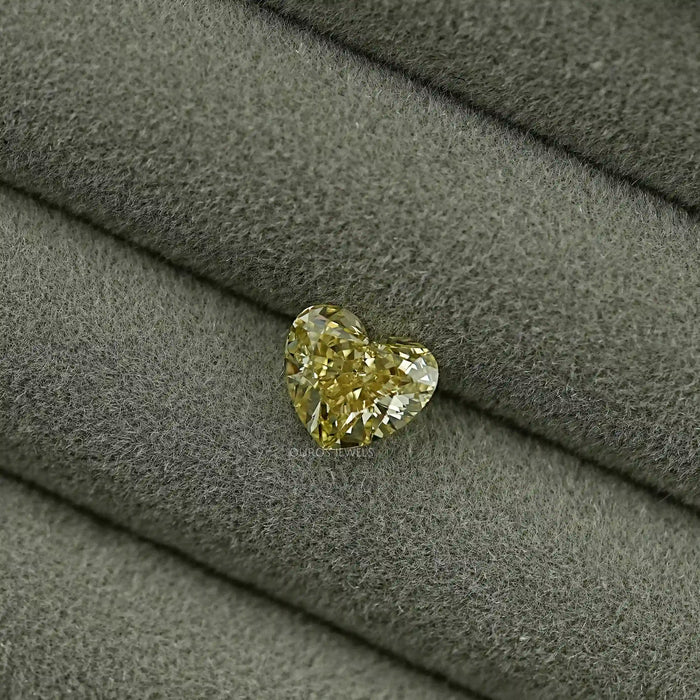 Intense Yellow Heart Shape Lab Grown Diamond