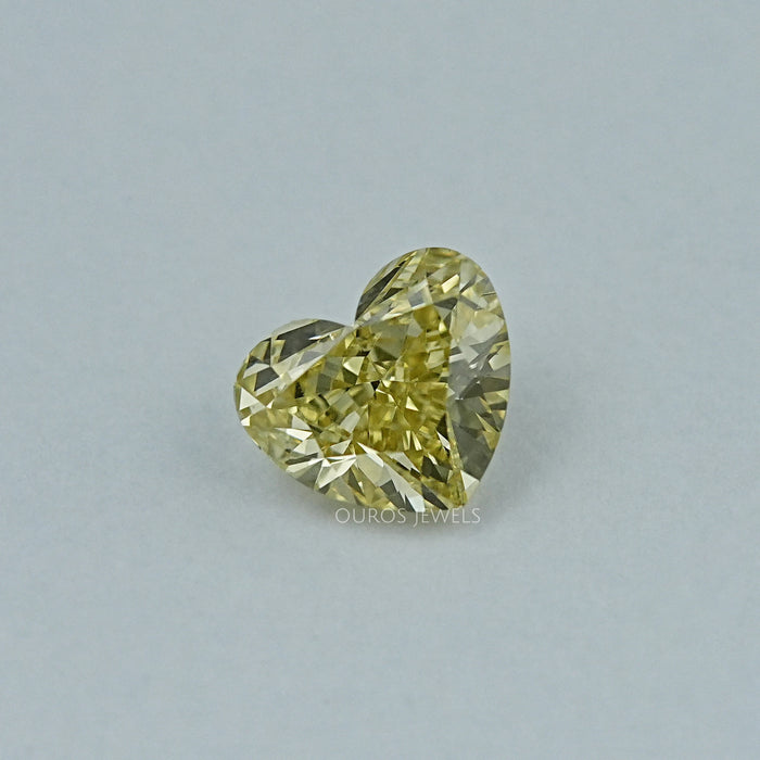 Intense Yellow Heart Shape Lab Grown Diamond