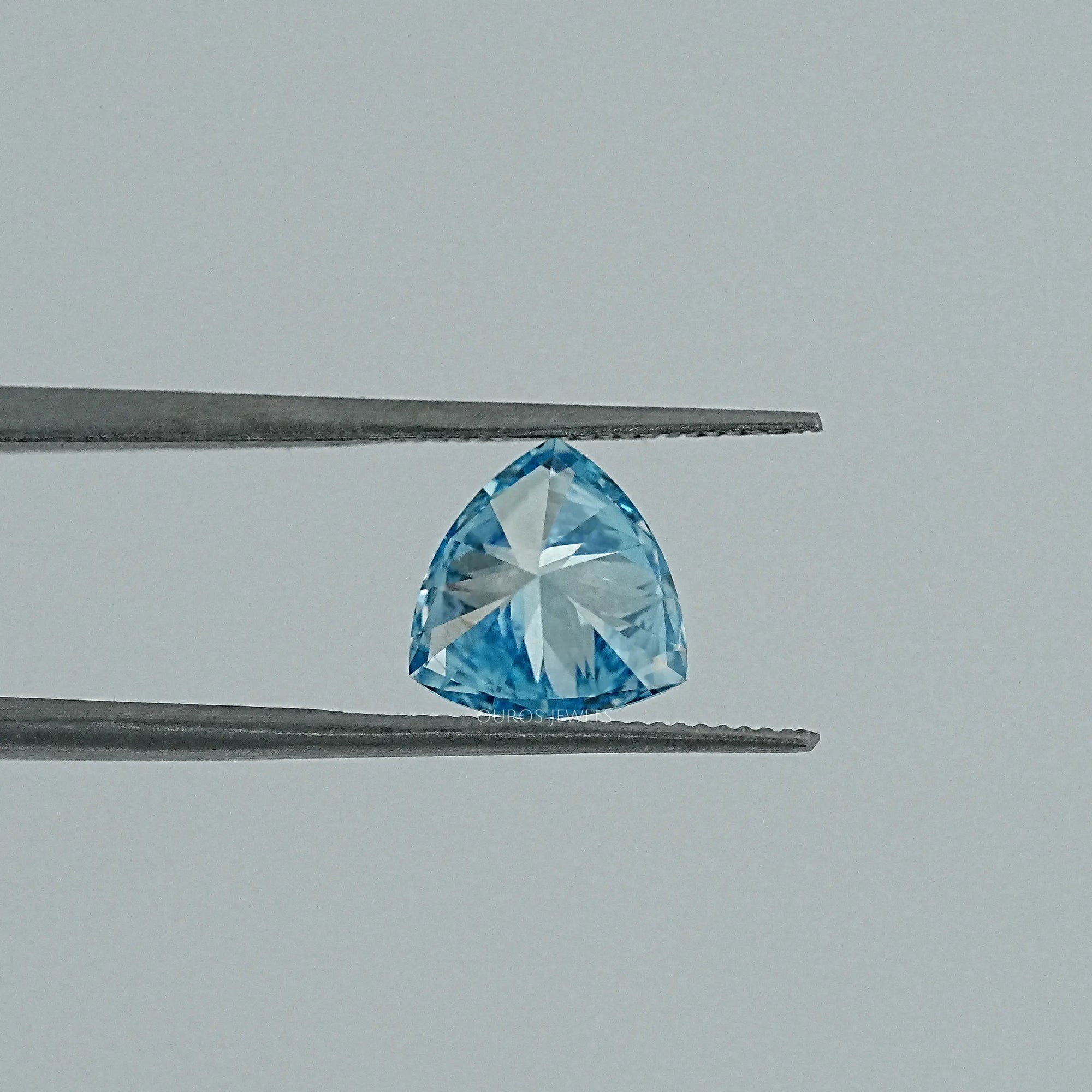 Fancy Vivid Blue Trillion Cut Lab Grown Diamond Loose