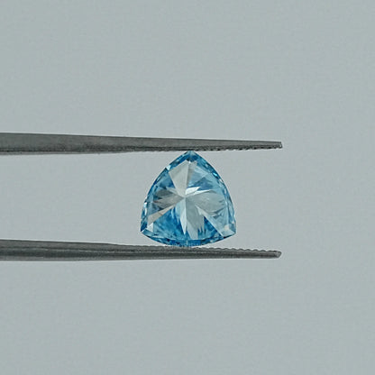 Fancy Vivid Blue Trillion Cut Lab Grown Diamond Loose