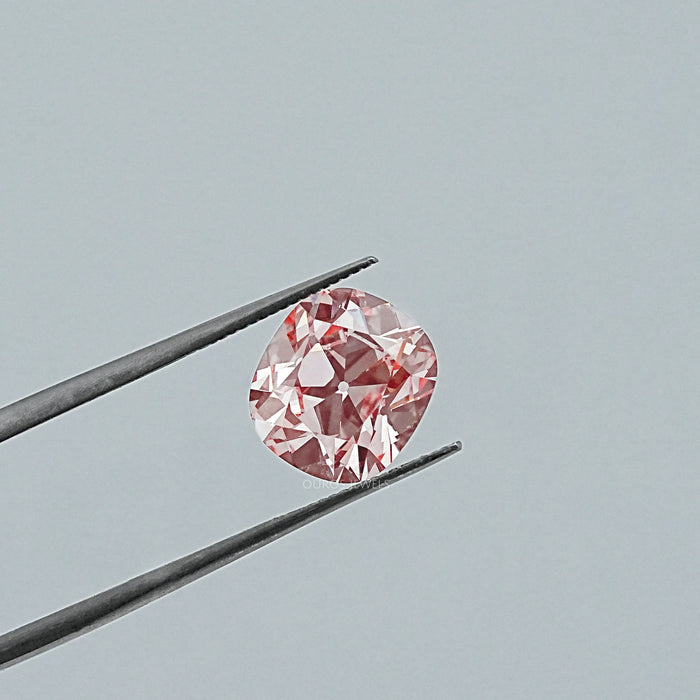 Vivid Pink Old Mine Cushion Lab Grown Diamond