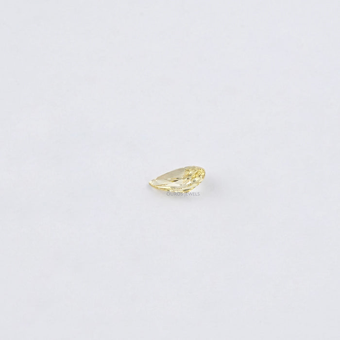 Yellow Pear Shaped Lab Made Diamond