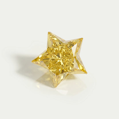 Fancy Yellow Star Cut Lab Grown Diamond