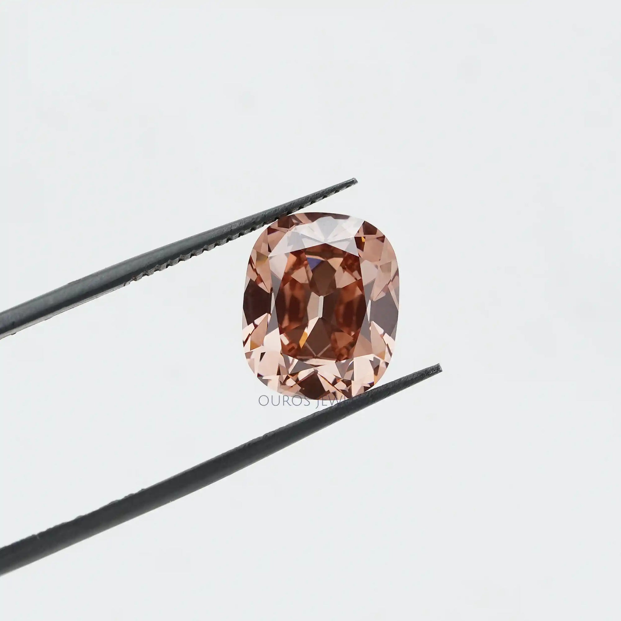 Fancy Pinkish Brown Cushion Cut Lab Diamond Loose