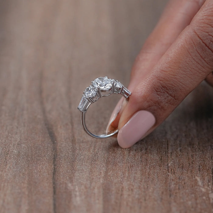 Five Stone Oval Lab Diamond Engagement Ring