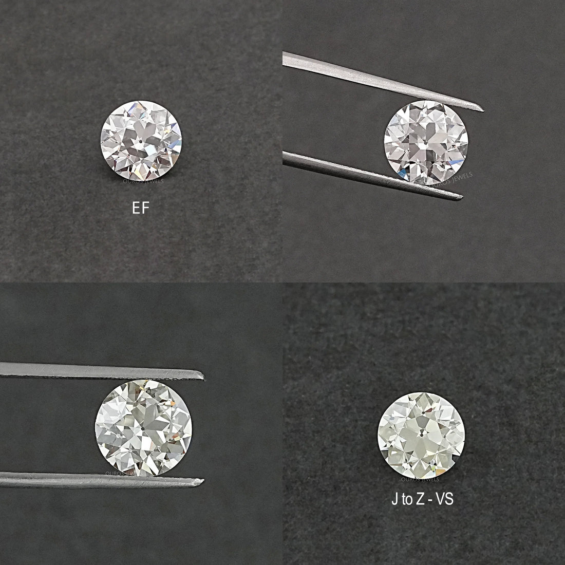 Flower Pattern Old European Round Cut Diamond Loose