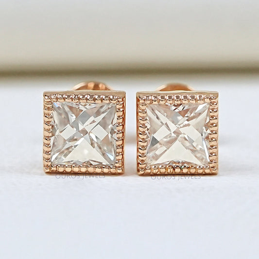 French Cut Lab Grown Diamond Earrings Earring