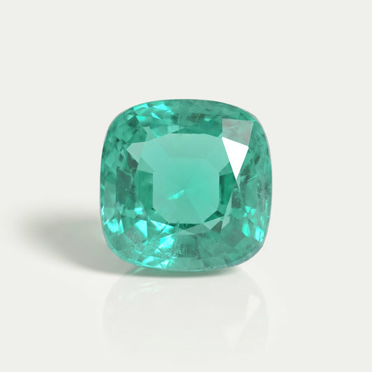 Cushion Shape Colombian Emerald Gemstone Loose