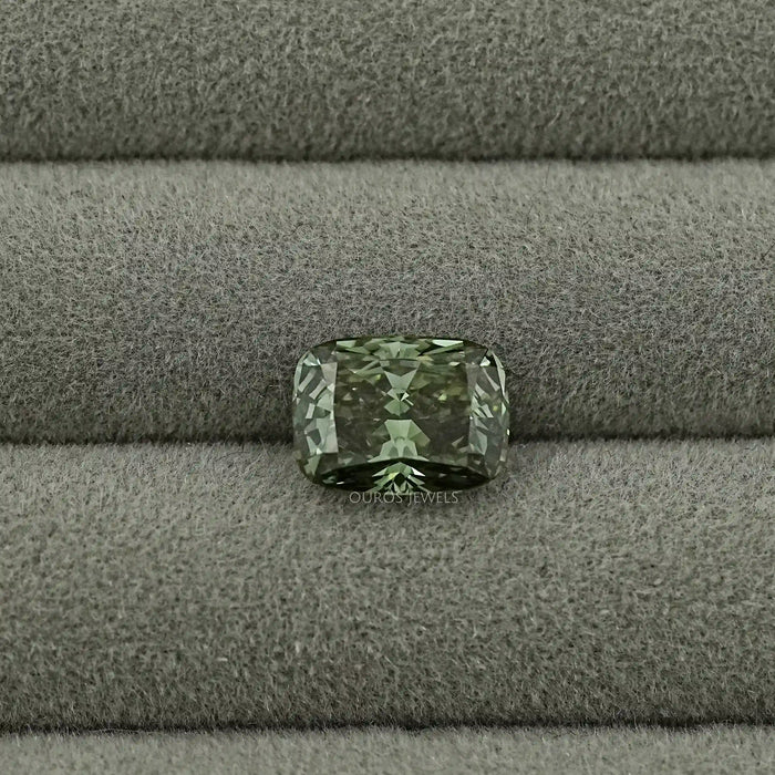 Fancy Deep Green Cushion Lab Diamond