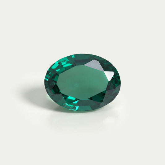 Green Oval Zambian Emerald Gemstone Loose